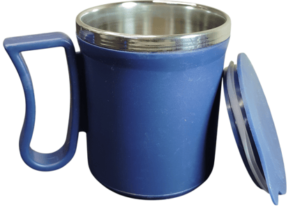 Coffee Mug with Lid, Double Walled, Leakproof