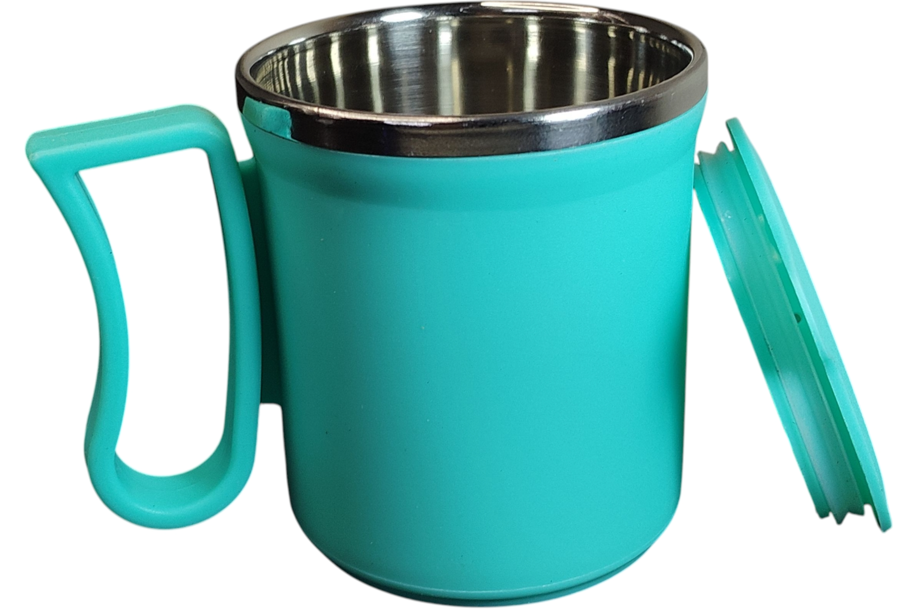 Coffee Mug with Lid, Stainless Steel Double Wall Insulated, Leakproof