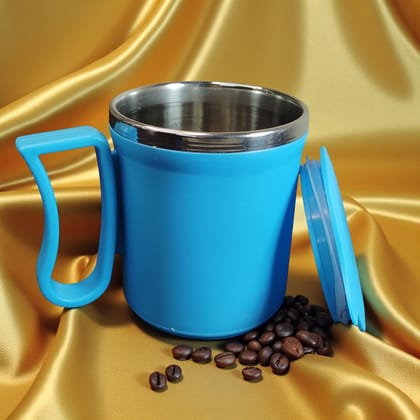 Coffee Mug with Lid, Double Walled, Leakproof